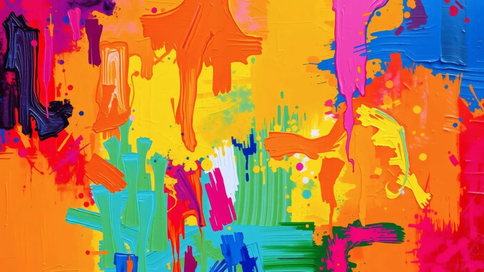 Vivace dipinto astratto che mostra un'esplosione di colori che si mescolano pellicola backlit da DesignDoodle