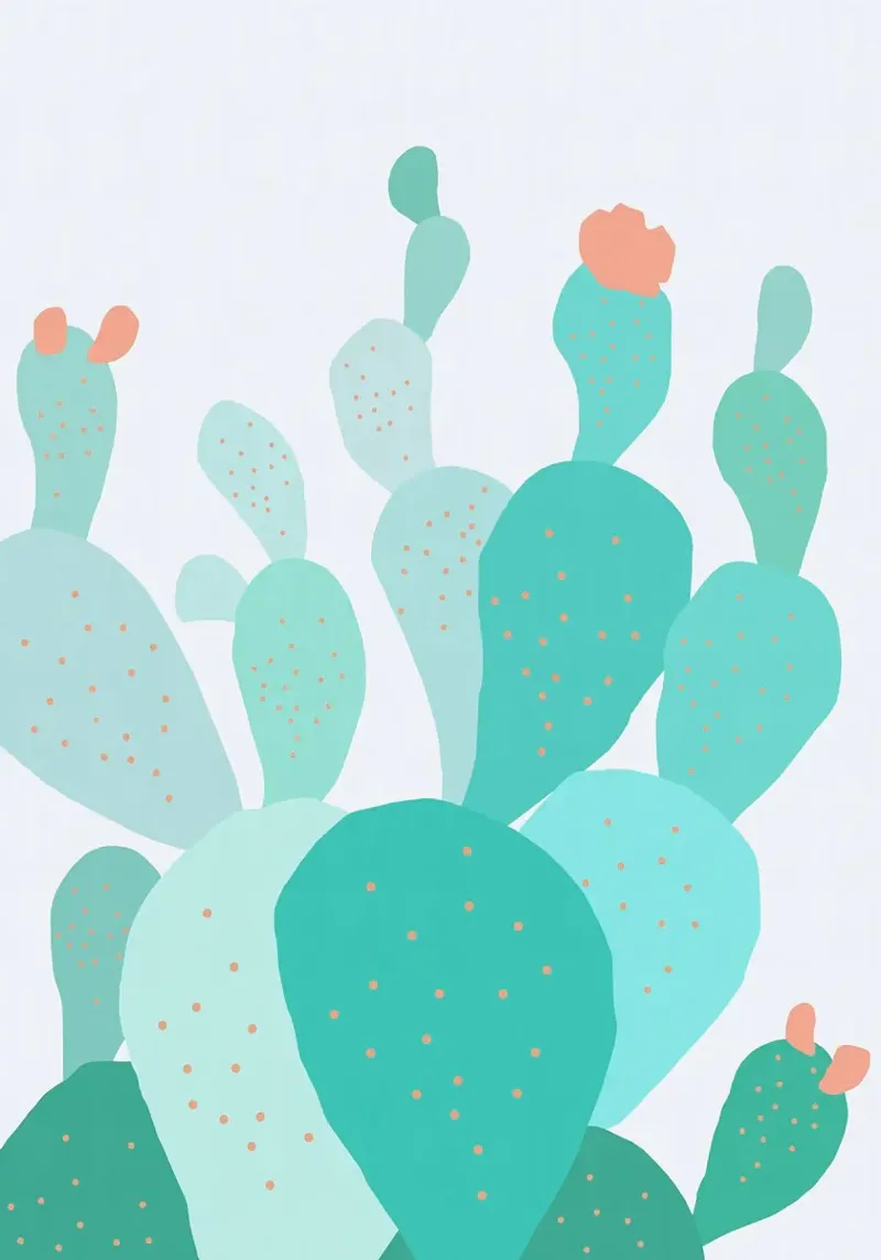 cactus pellicola backlit da Abstract Botanical Art