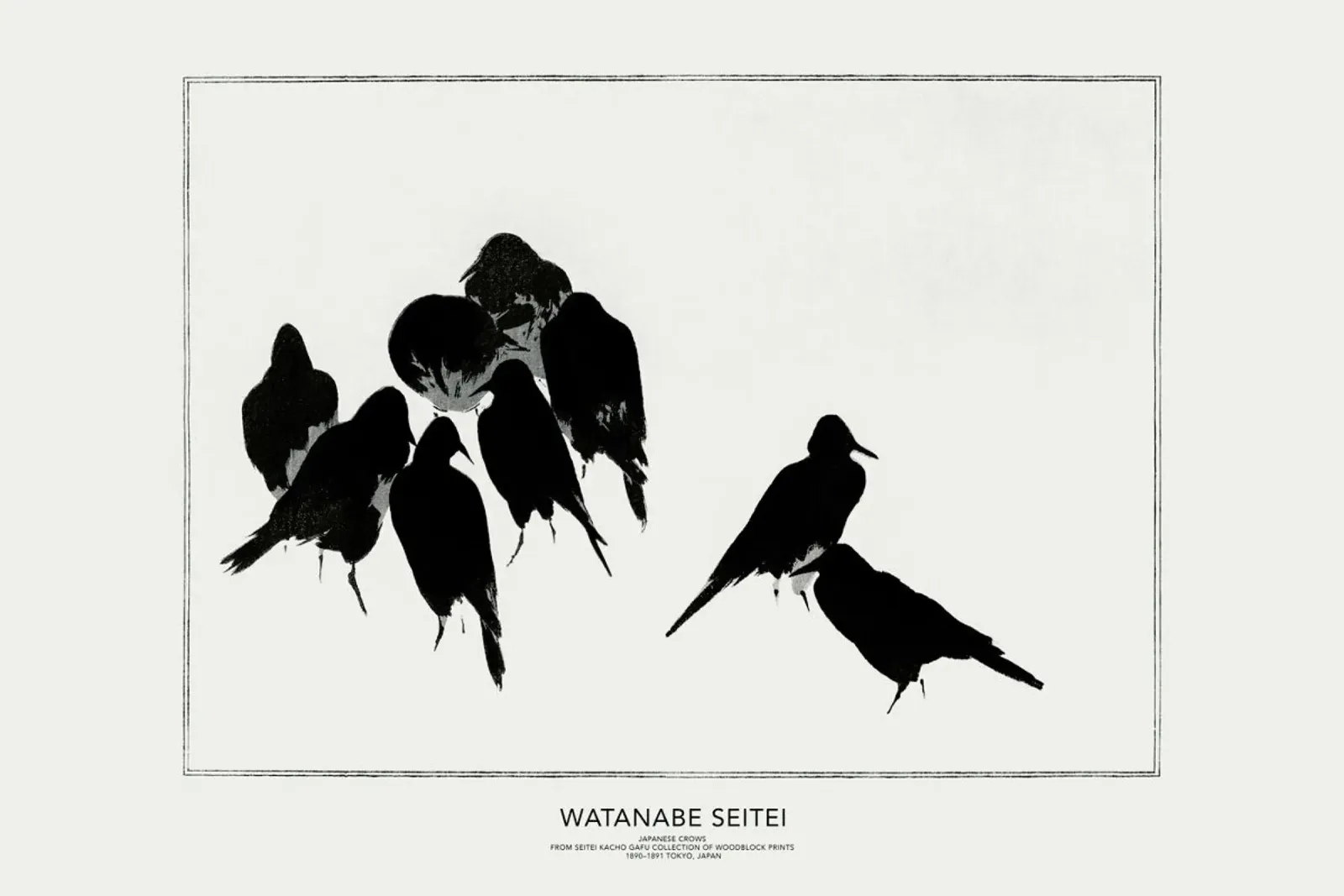 Seitei - Japanese Crows poster da Vintage by JUNIQE