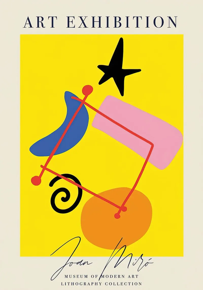 Mostra d'arte Joan Mirò poster da phillipp veisenberg