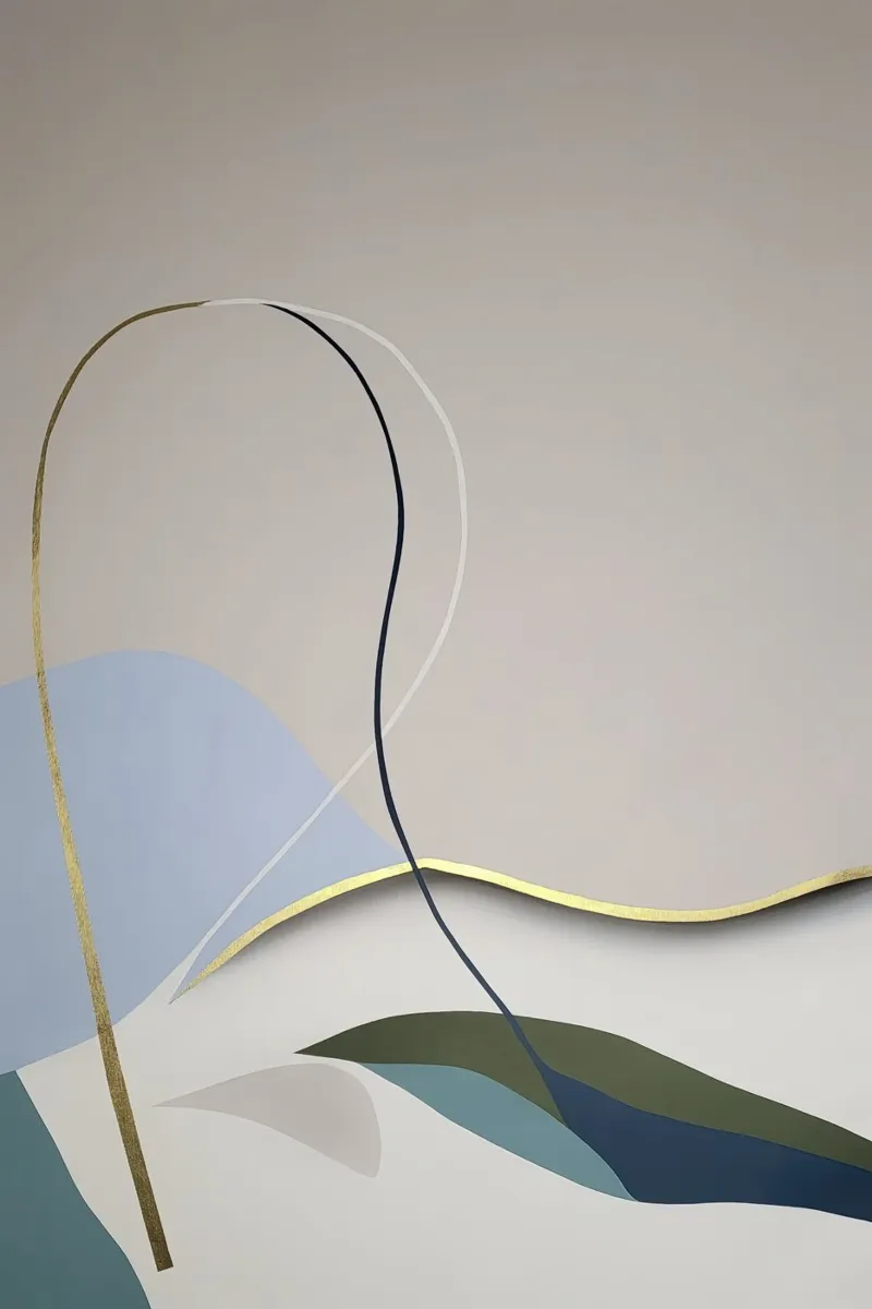 Linee astratte e fluide in toni terrosi carta hahnemühle da Artbyvo