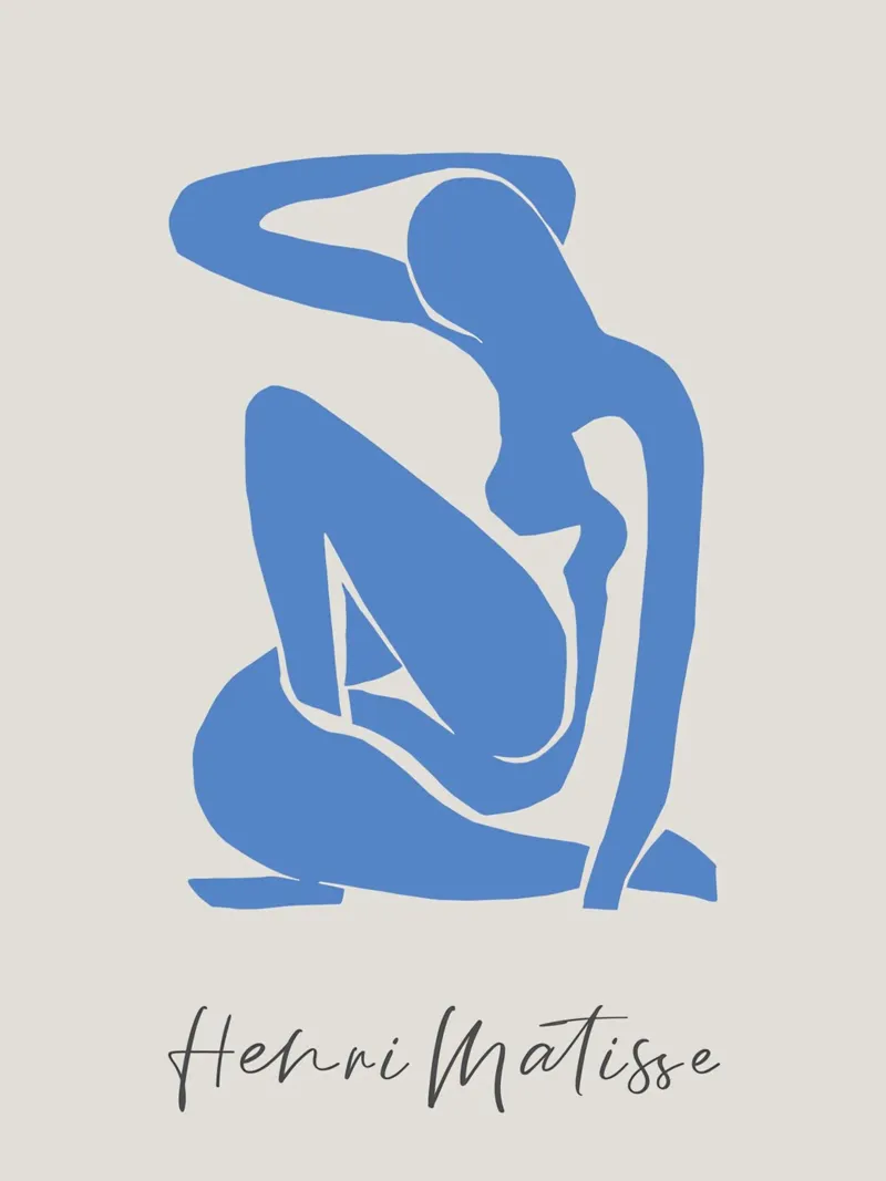 Henri Matisse Blu Nudo poster con telaio in alluminio da Kunzeworld