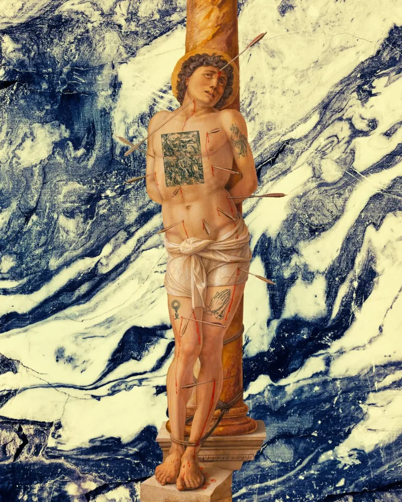 Saint Sebastian tattoo poster by PicturaCollage