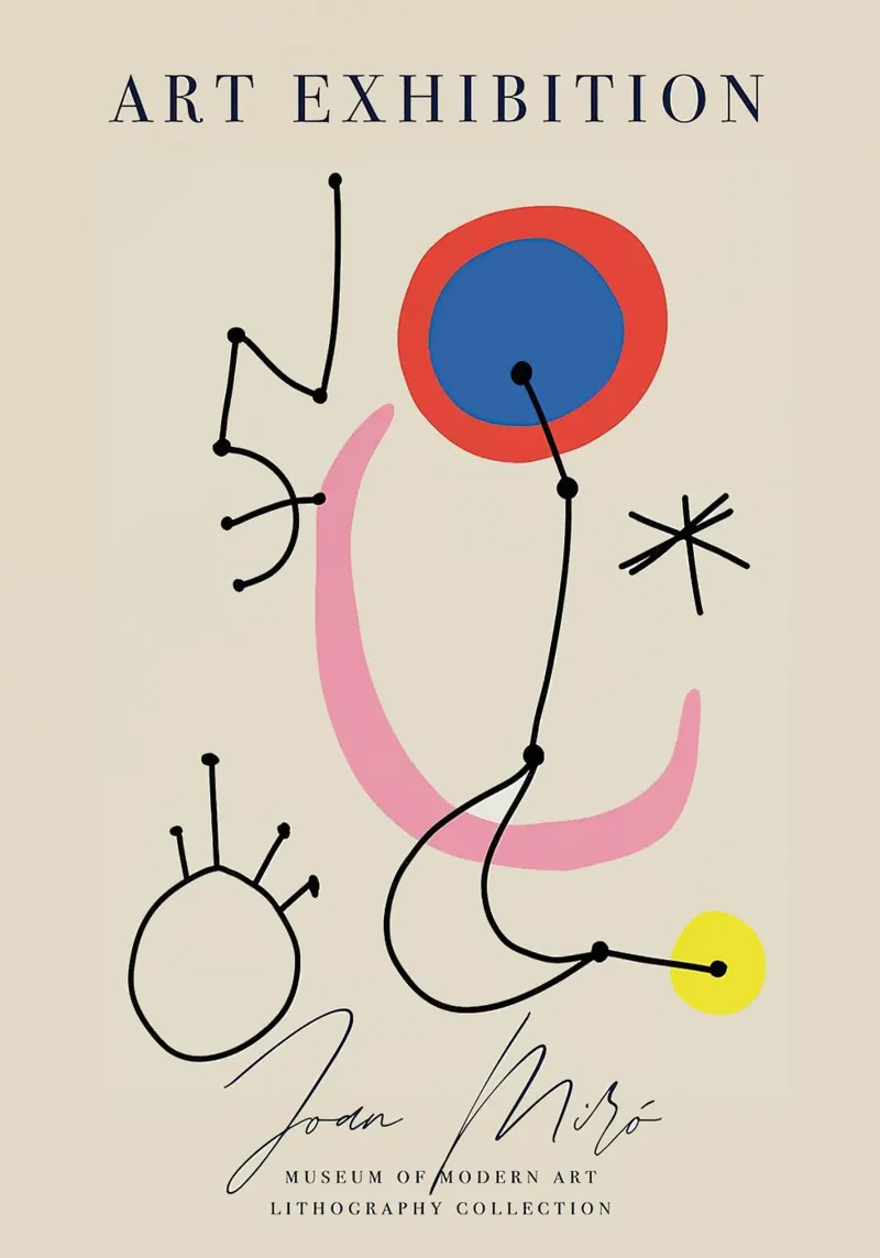 Mostra d'arte Joan Mirò tela con Cornice a cassetta da phillipp veisenberg