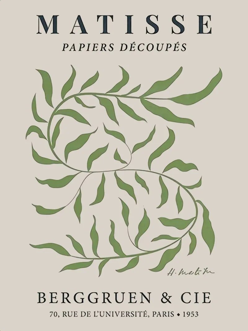 Matisse Papiers Decoupes Berggruen & Cie 1953 No.1 plexiglass da Kunzeworld