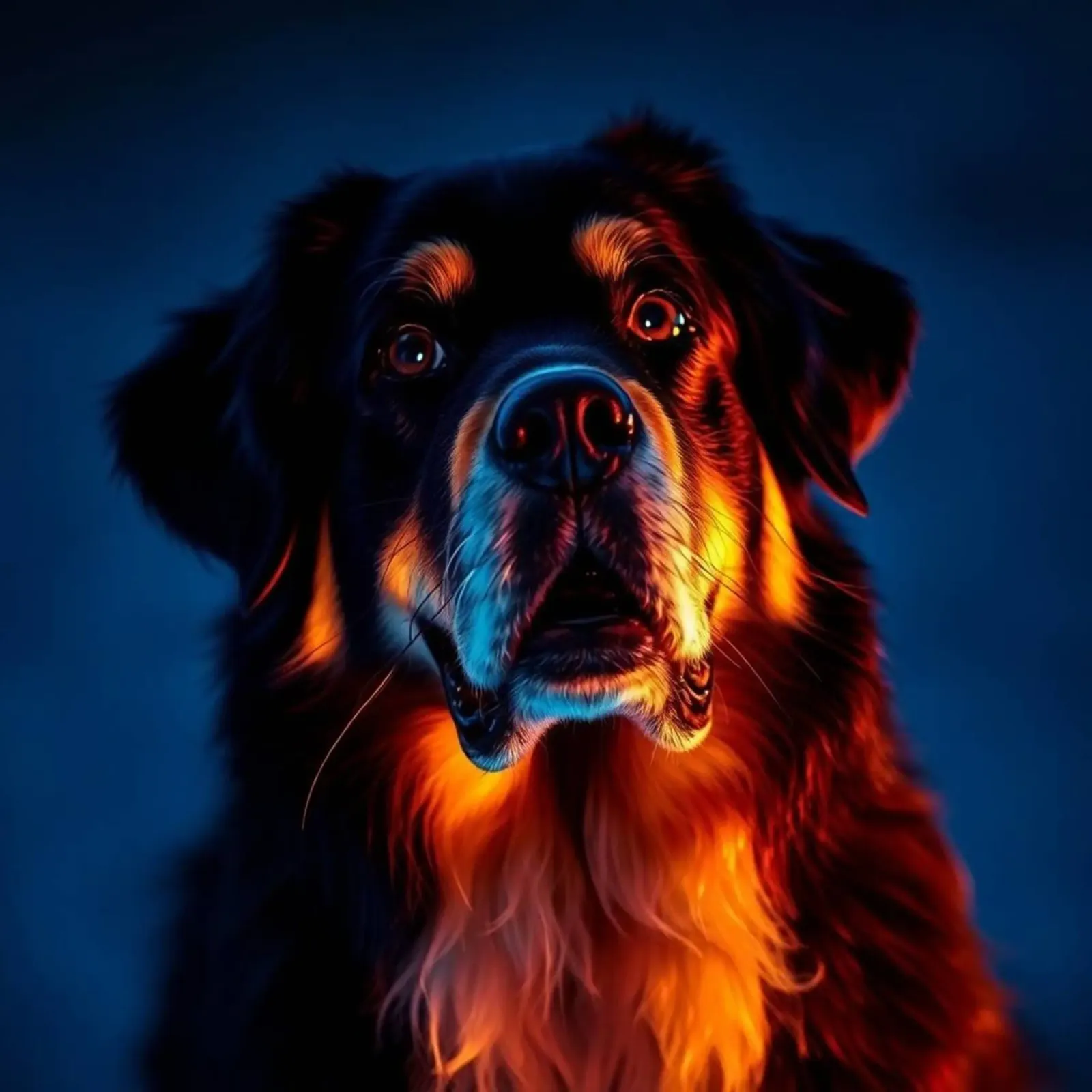 Beautiful Bernese Mountain Dog #101 canvas with Floater frame by Yumis.Beargang.and.Me