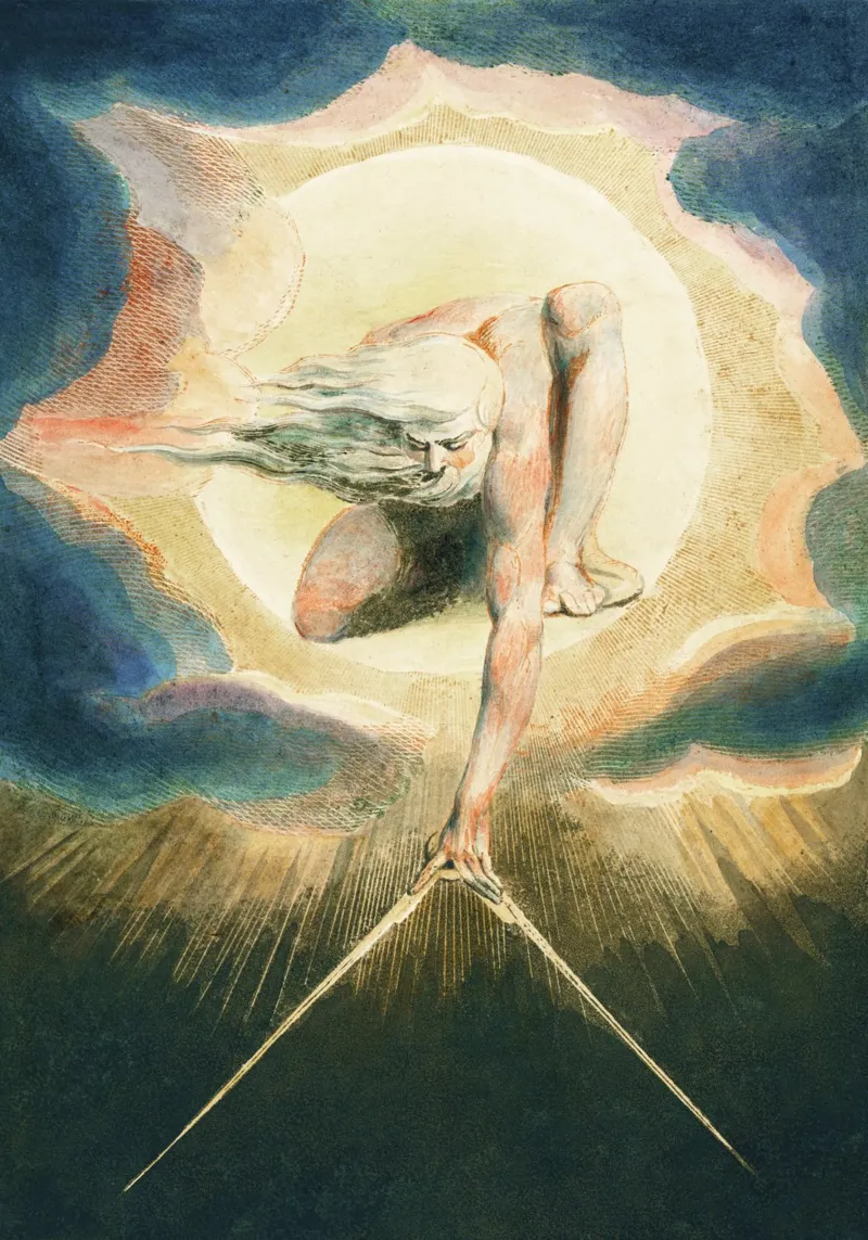 L'antico dei giorni (1794) di William Blake pellicola backlit da Venus Art