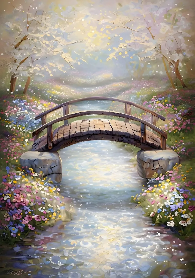 Whispers of Spring canvas with Floater frame by Artistic-shop