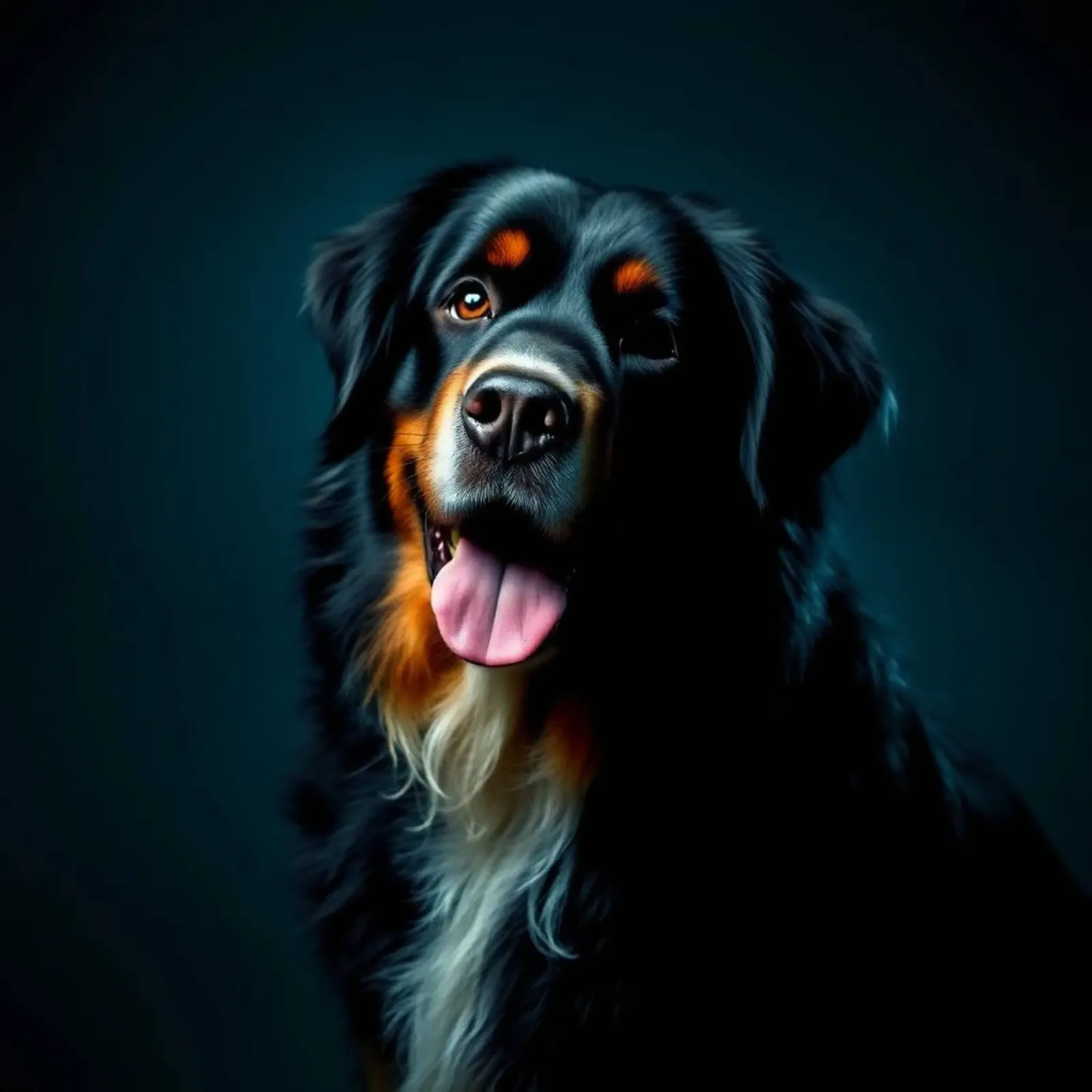 Bellissimo cane da montagna bernese #110 poster con telaio in alluminio da Yumis.Beargang.and.Me