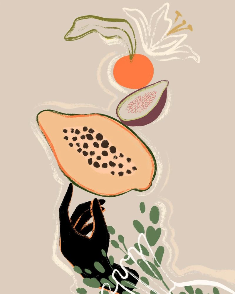 Balancing Fruits poster by Arty Guava