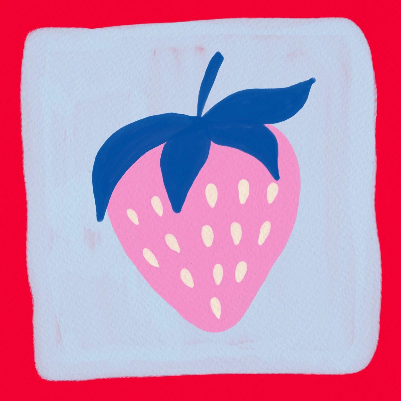 Cute strawberry poster by Wackapacka