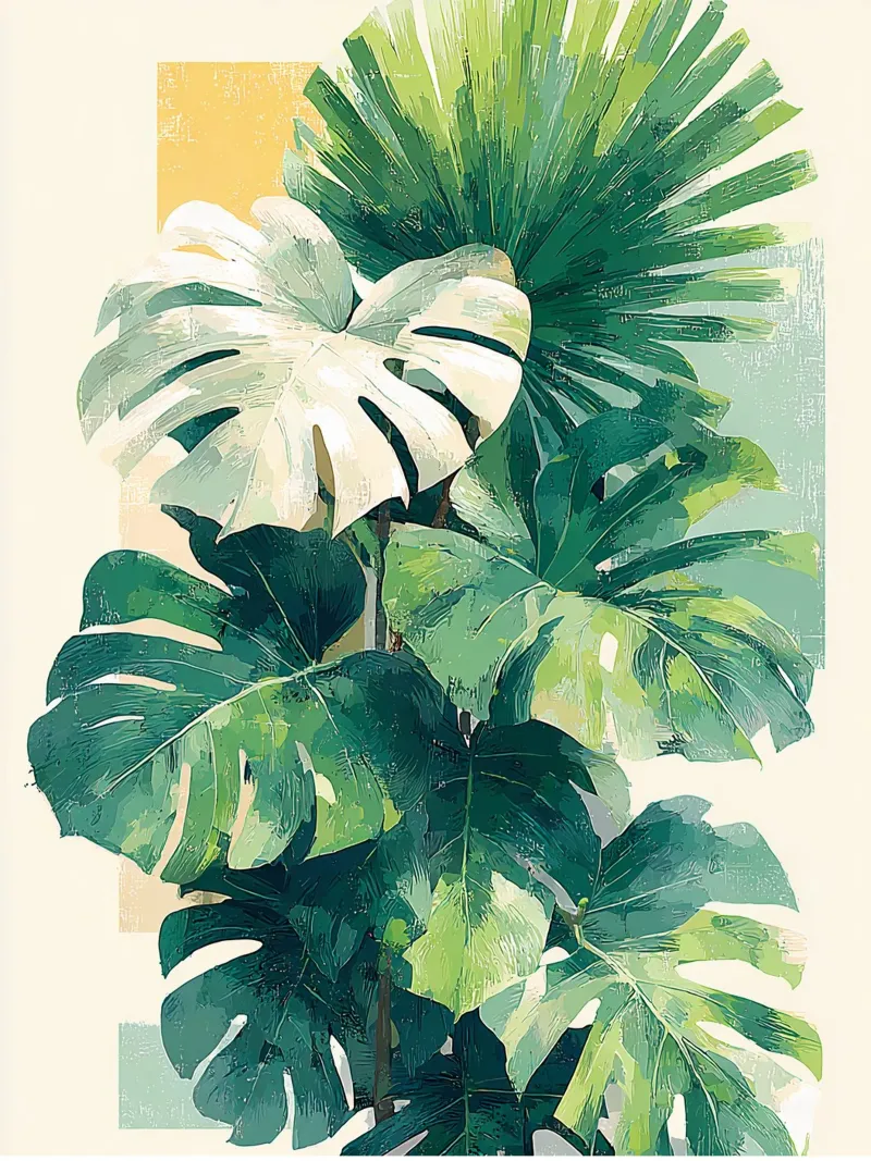 Leaves Tropical C alu-dibond by Mateo