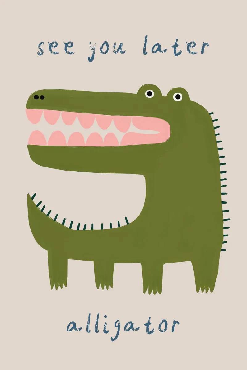 See you later Alligator hahnemühle by Little Lola