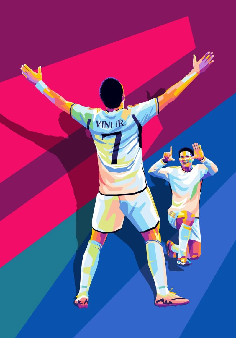 Vinicius Jr X Bellingham pellicola backlit da WPAP MALANG