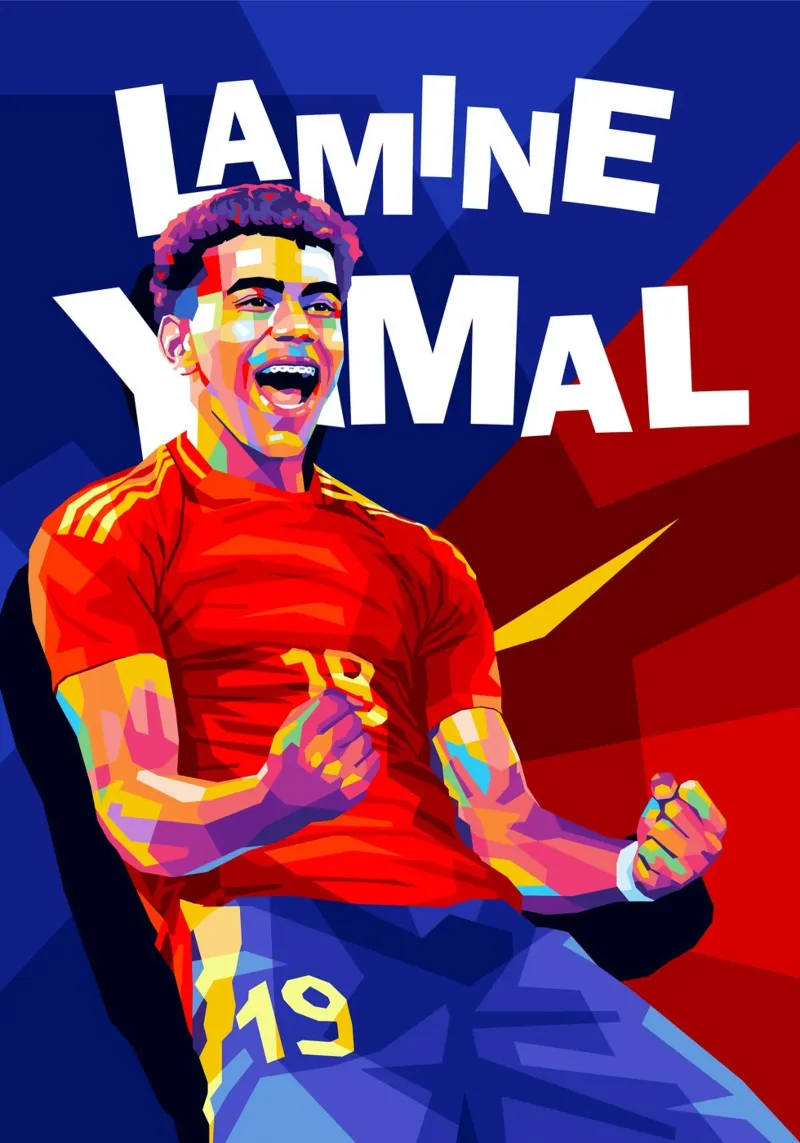 Lamine Yamal Spain hahnemühle by WPAP MALANG