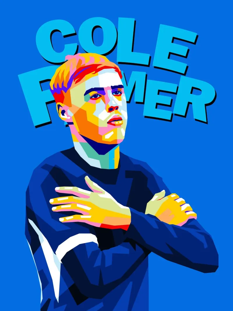 cole palmer wpap pop art pellicola backlit da WPAP MALANG