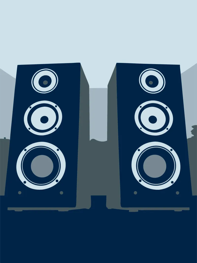 Speaker Music poster with aluminum frame by MUSIC EDITION
