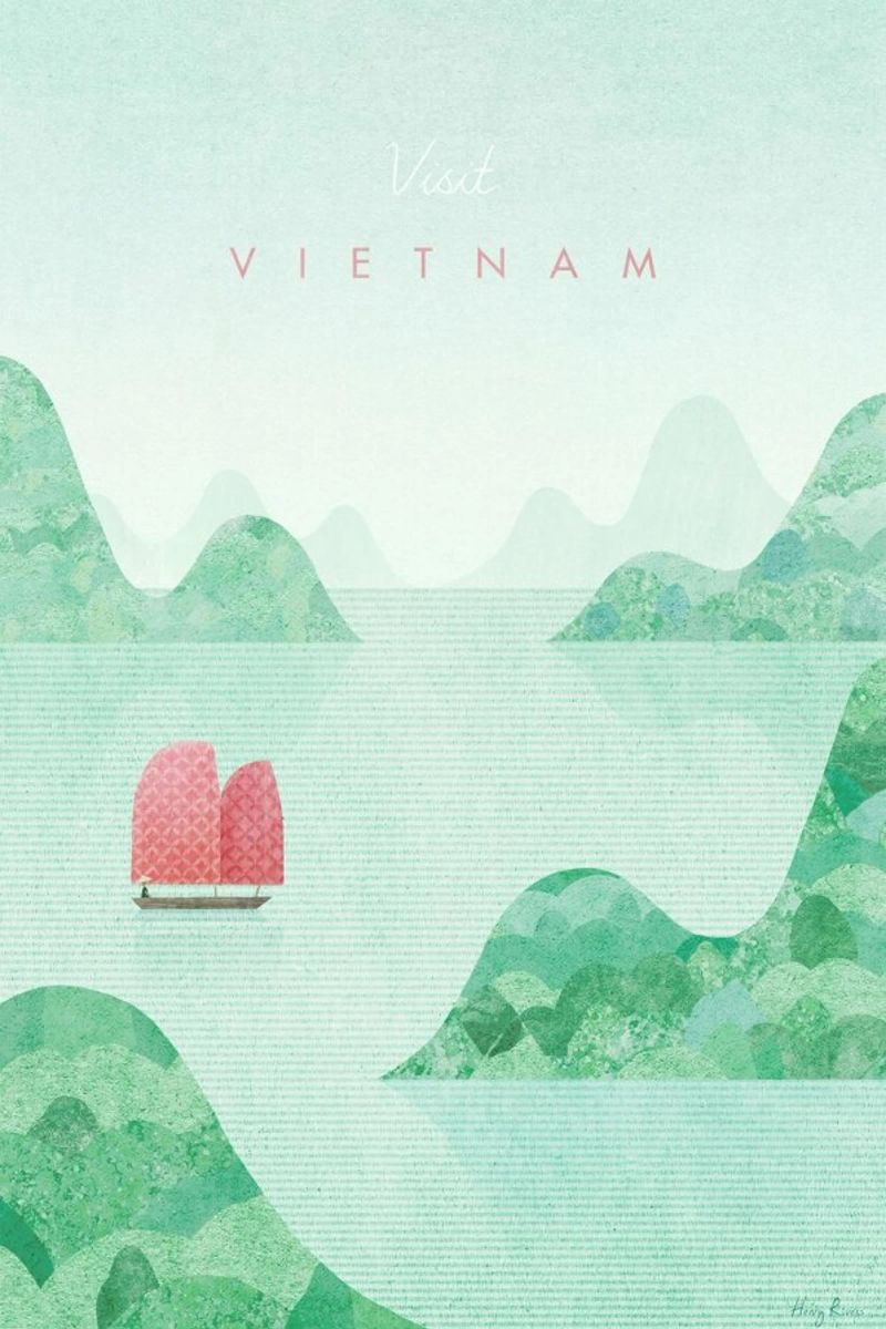 Vietnam poster with plastic frame by Henry Rivers