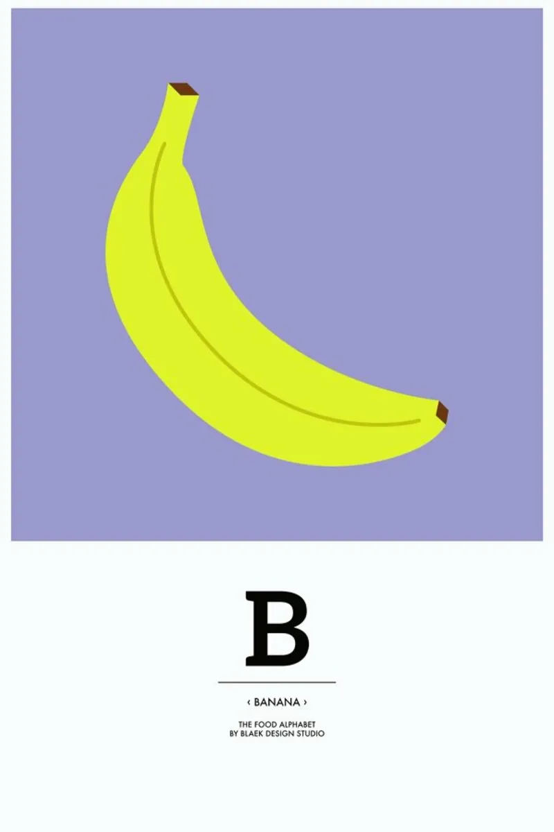„The Food Alphabet“ - B like Banana pellicola backlit da BLAEK Design Studio
