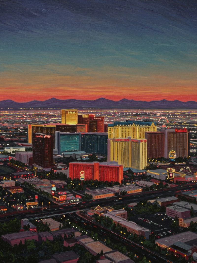 Colourful Las Vegas poster by Art Center