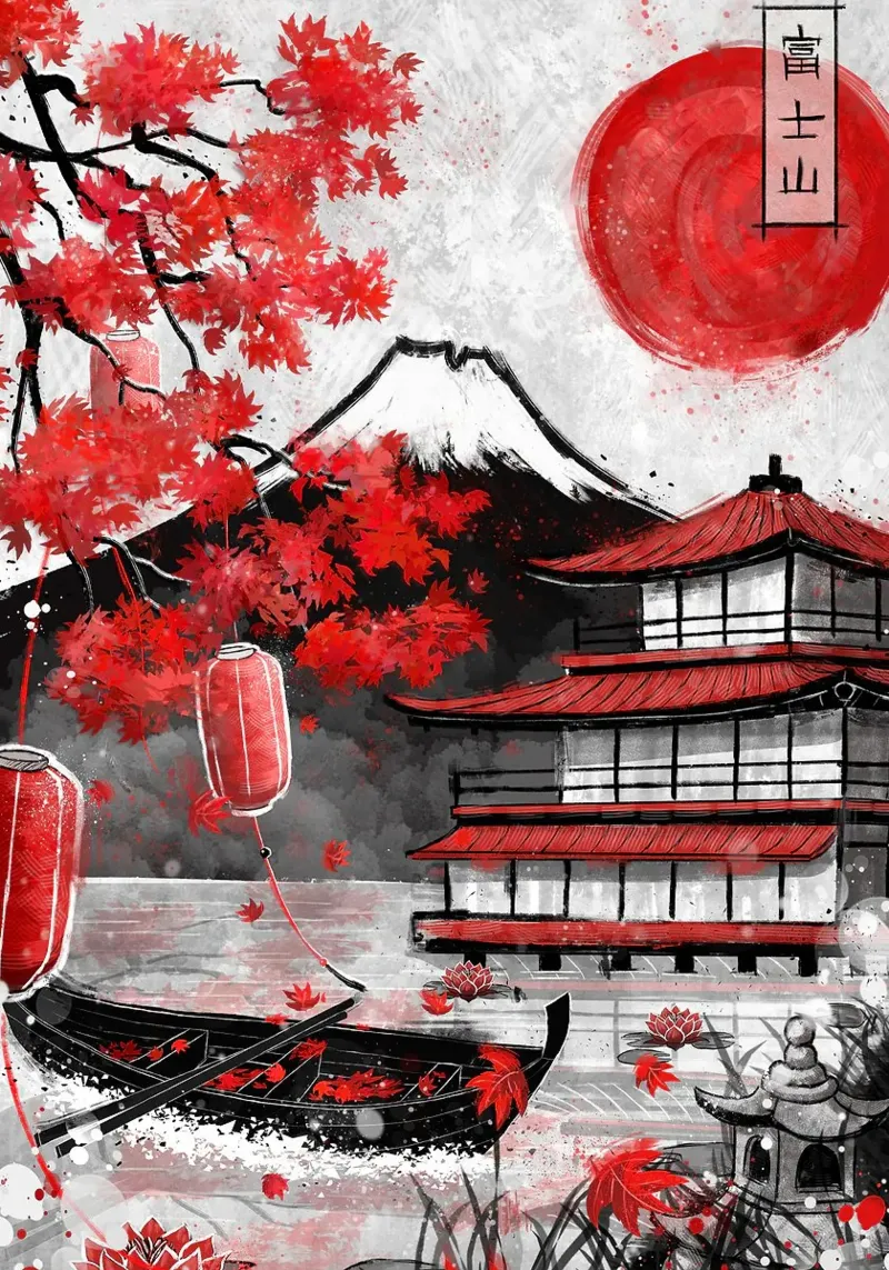 pagoda pellicola backlit da Japanese Art