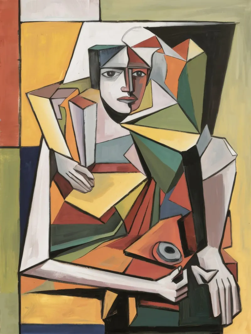 Gefragmenteerd innerlijk prisma canvas van Crimson Whisper