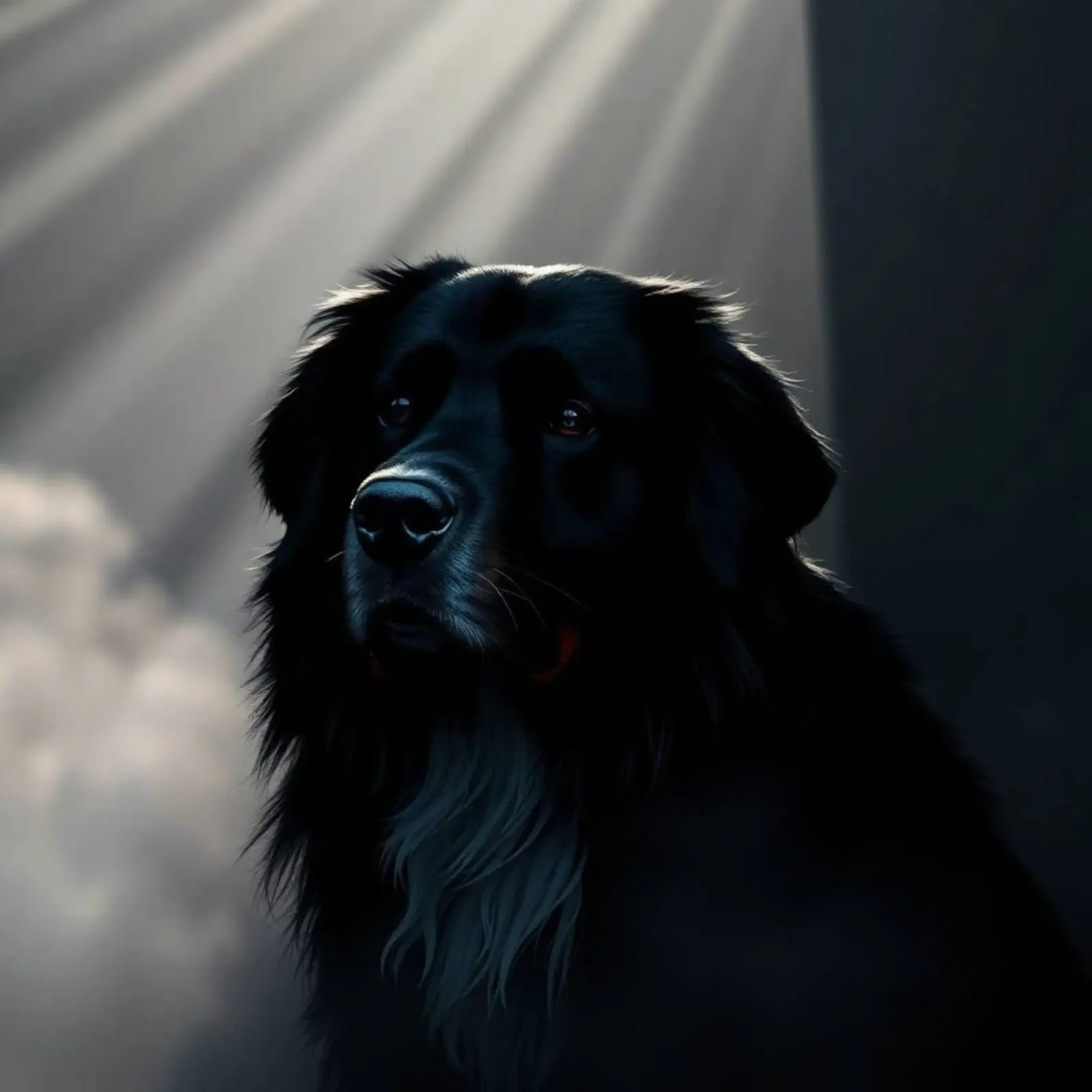 Beautiful Bernese Mountain Dog #120 canvas with Floater frame by Yumis.Beargang.and.Me