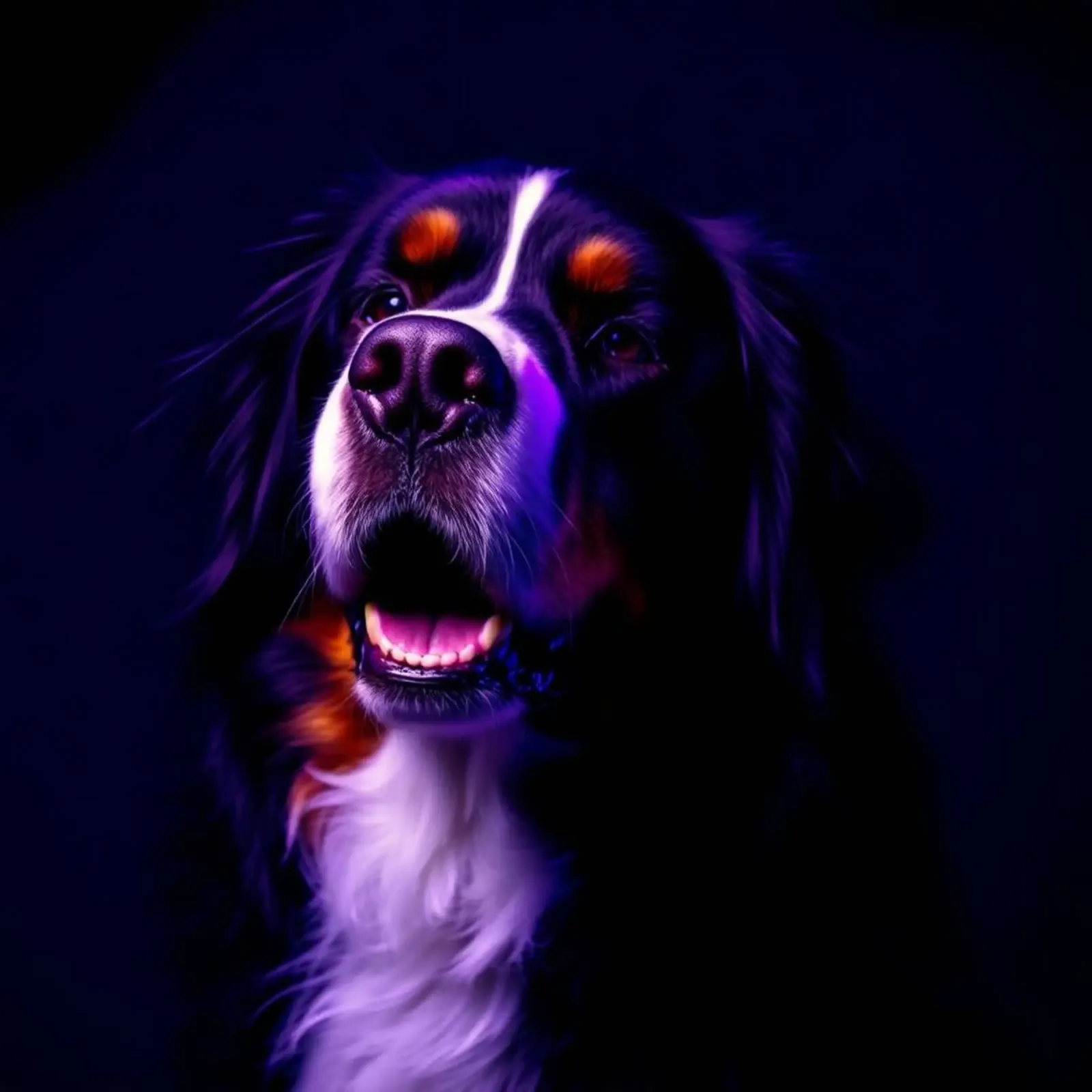 Beautiful Bernese Mountain Dog #121 canvas with Floater frame by Yumis.Beargang.and.Me