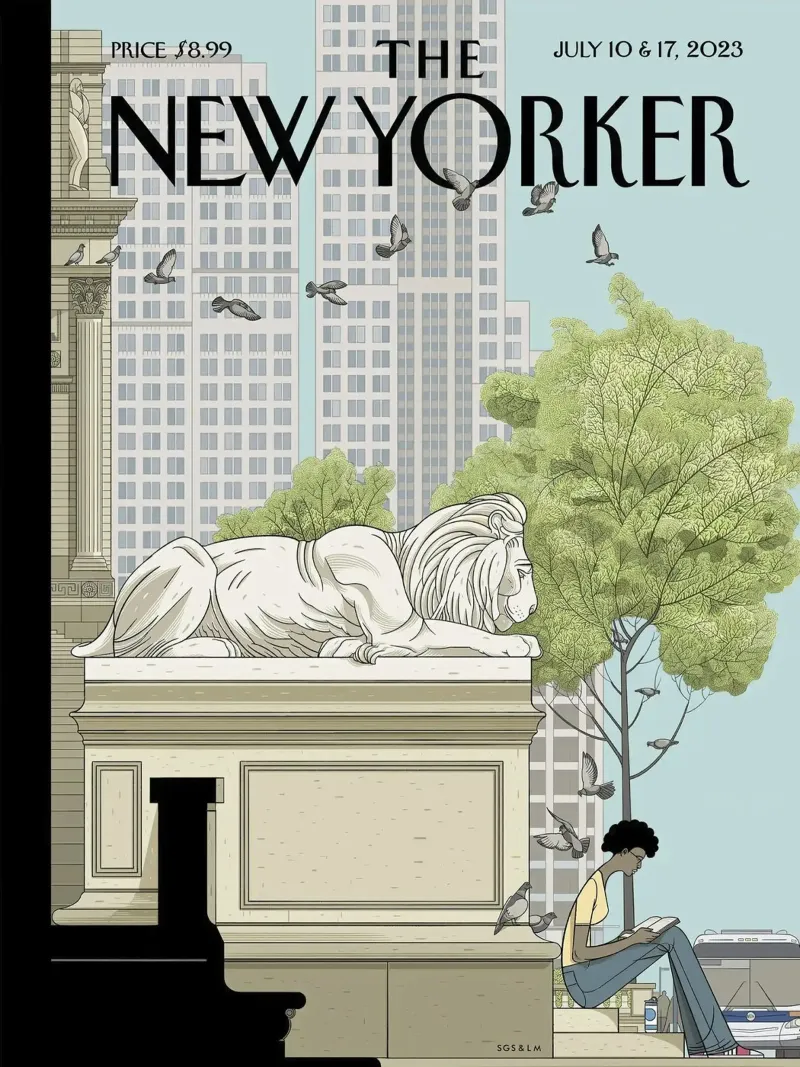 Il New Yorker tela con Cornice a cassetta da 🎁 ARTVI-SHOP