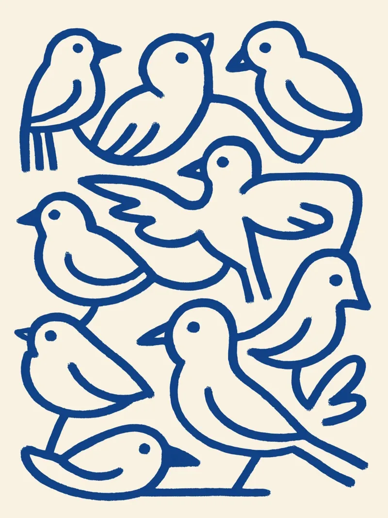 Cobalt Birds plexiglass da treechild