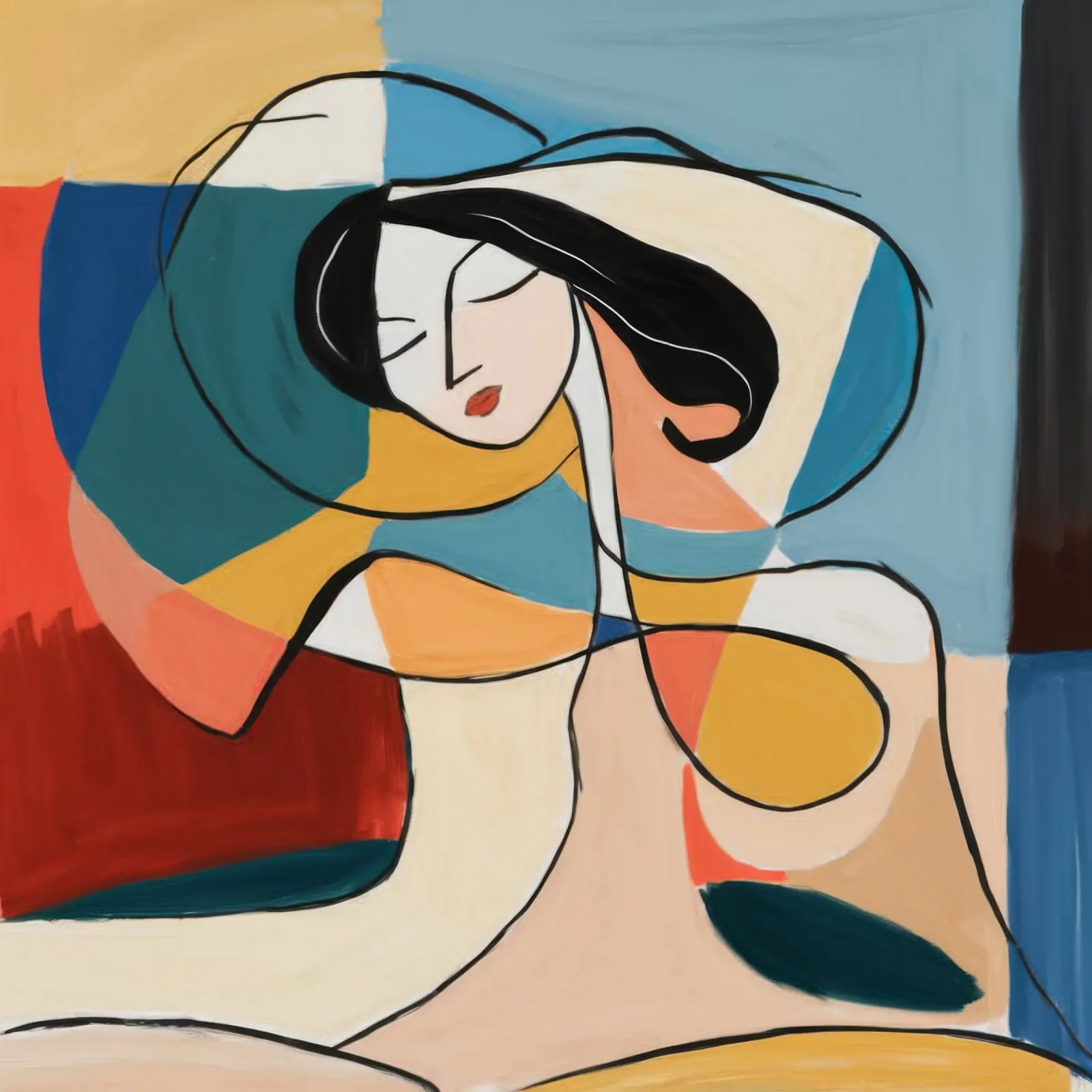 Modern Serenity Muse canvas by Crimson Whisper