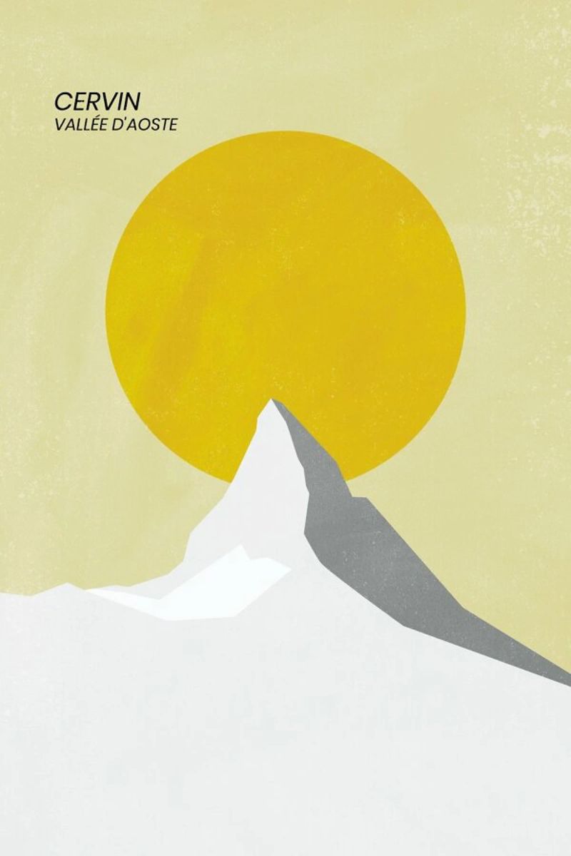 Matterhorn poster with plastic frame by The Cartography Collection