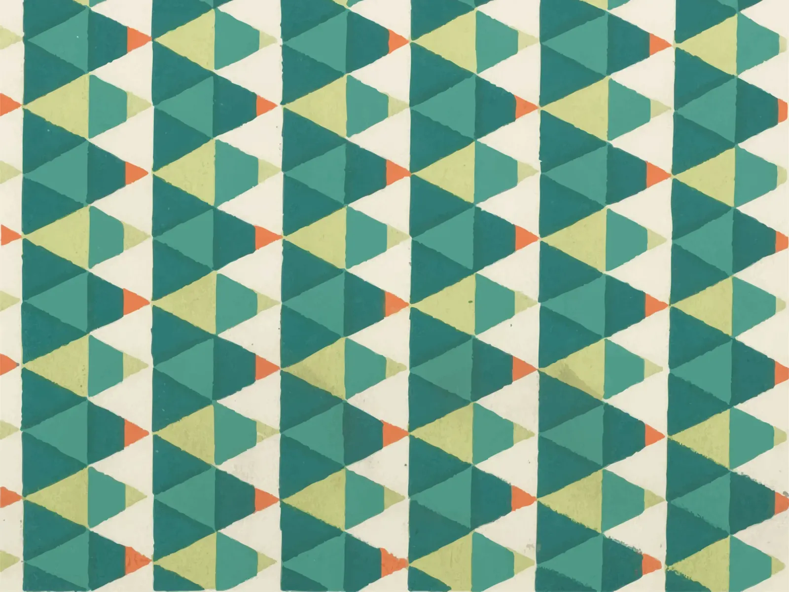 Retro geometric pattern - Stylised vintage triangles canvas by luciette plastique