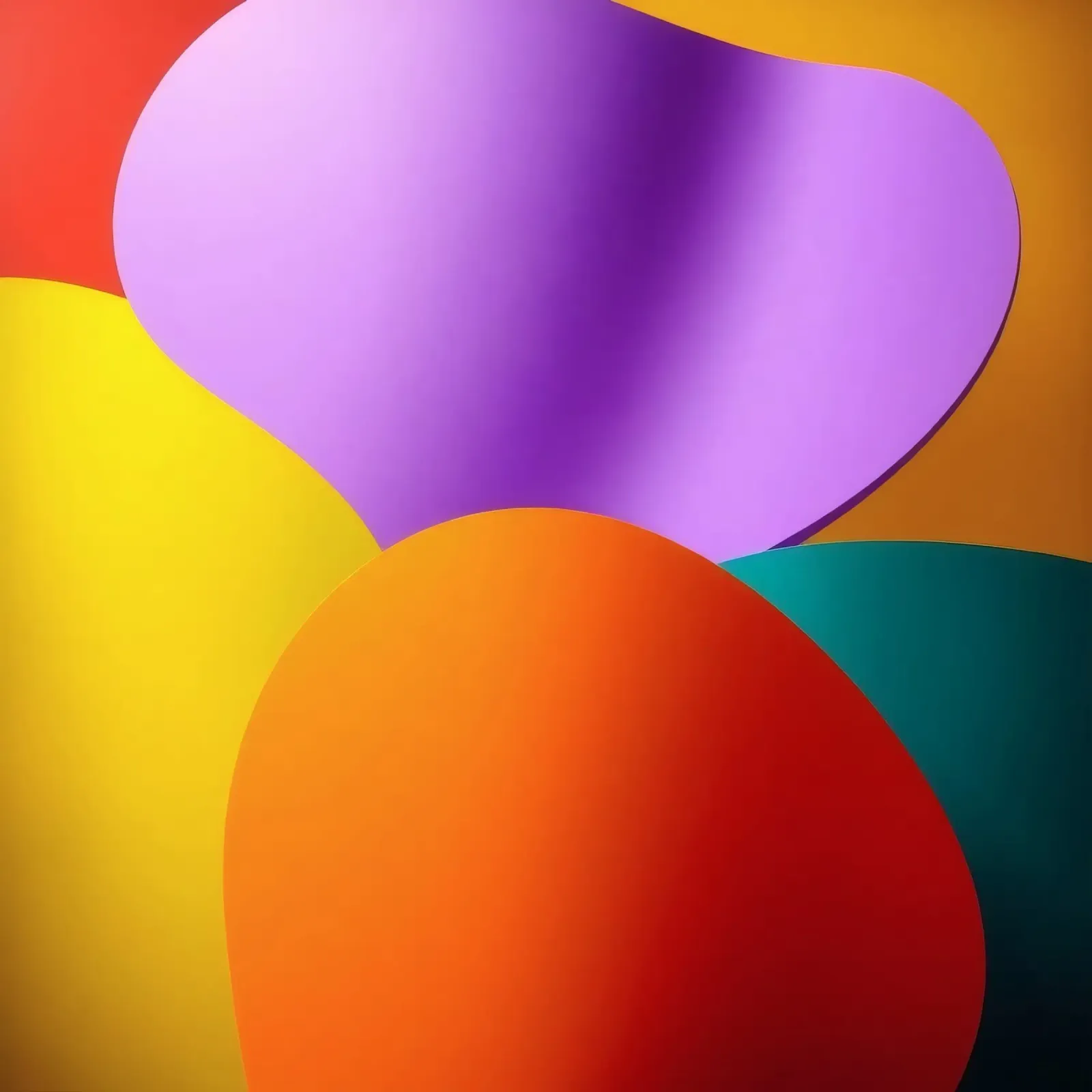 Bunte abstrakte Formen verschmelzen zu einem lebendigen Kunstwerk Hahnemühle von DesignDoodle