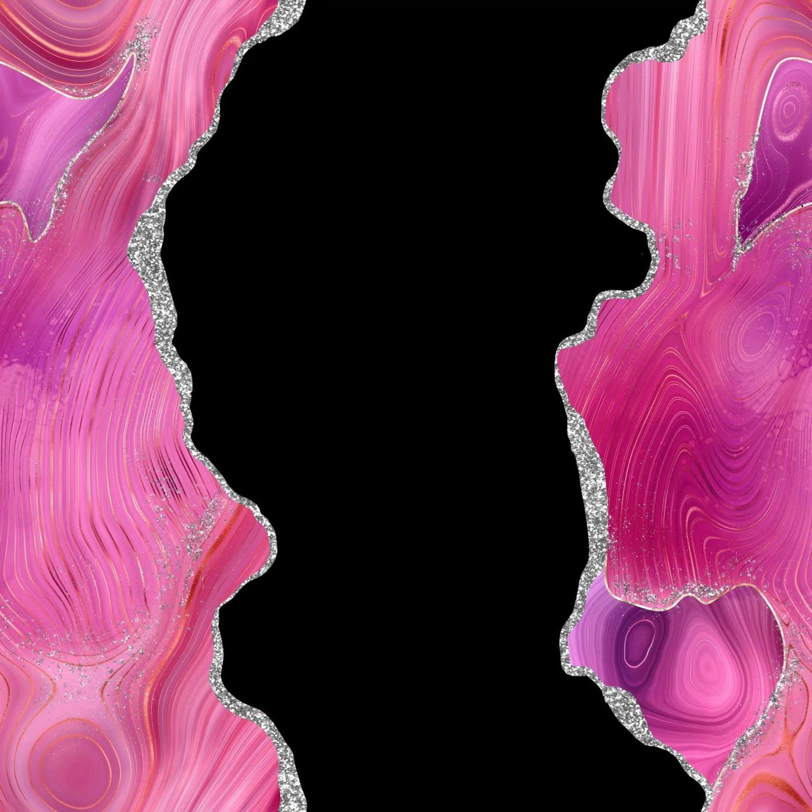 Agata Magenta e Argento Texture 02 poster da Gemstone Textures
