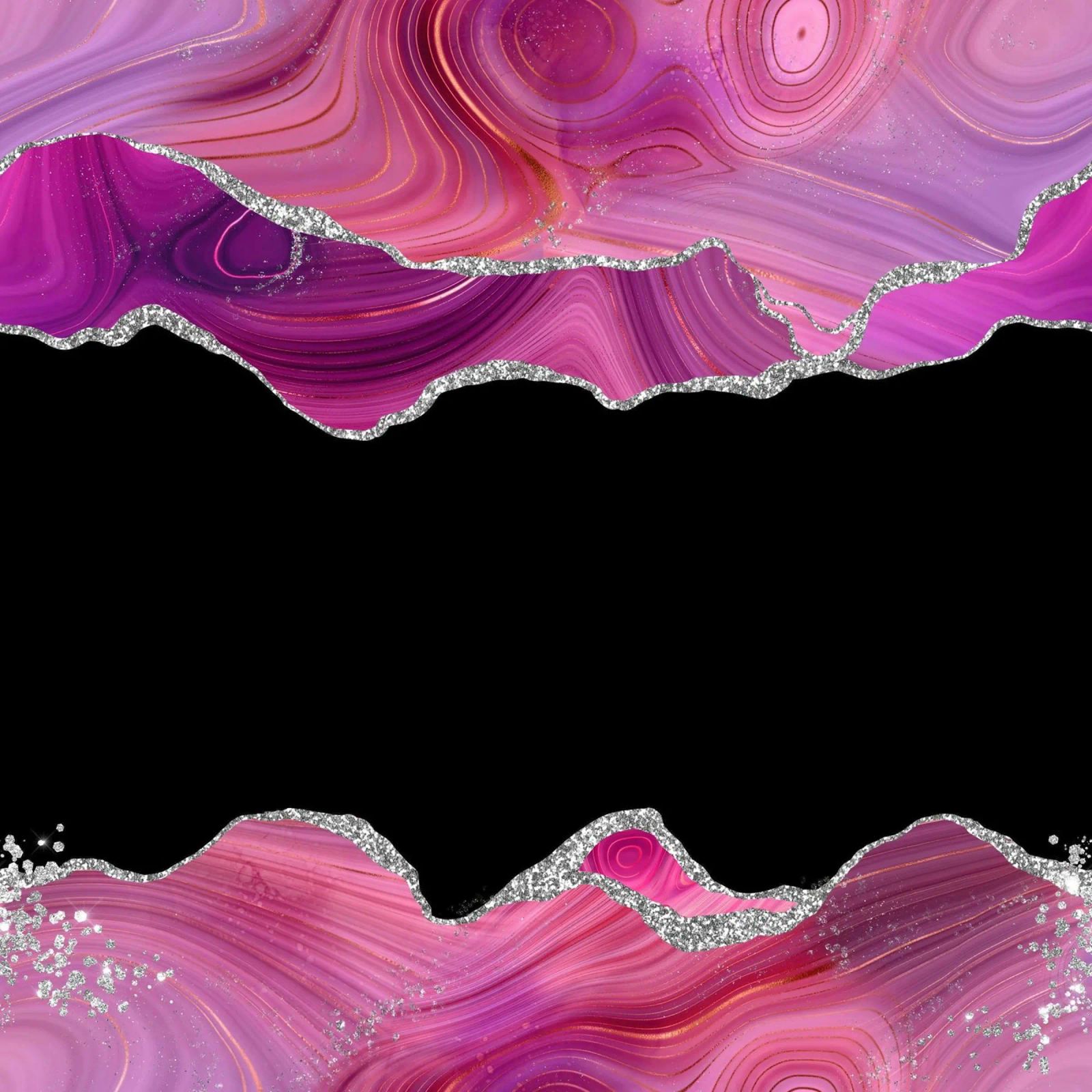 Agata Magenta e Argento Texture 03 poster da Gemstone Textures