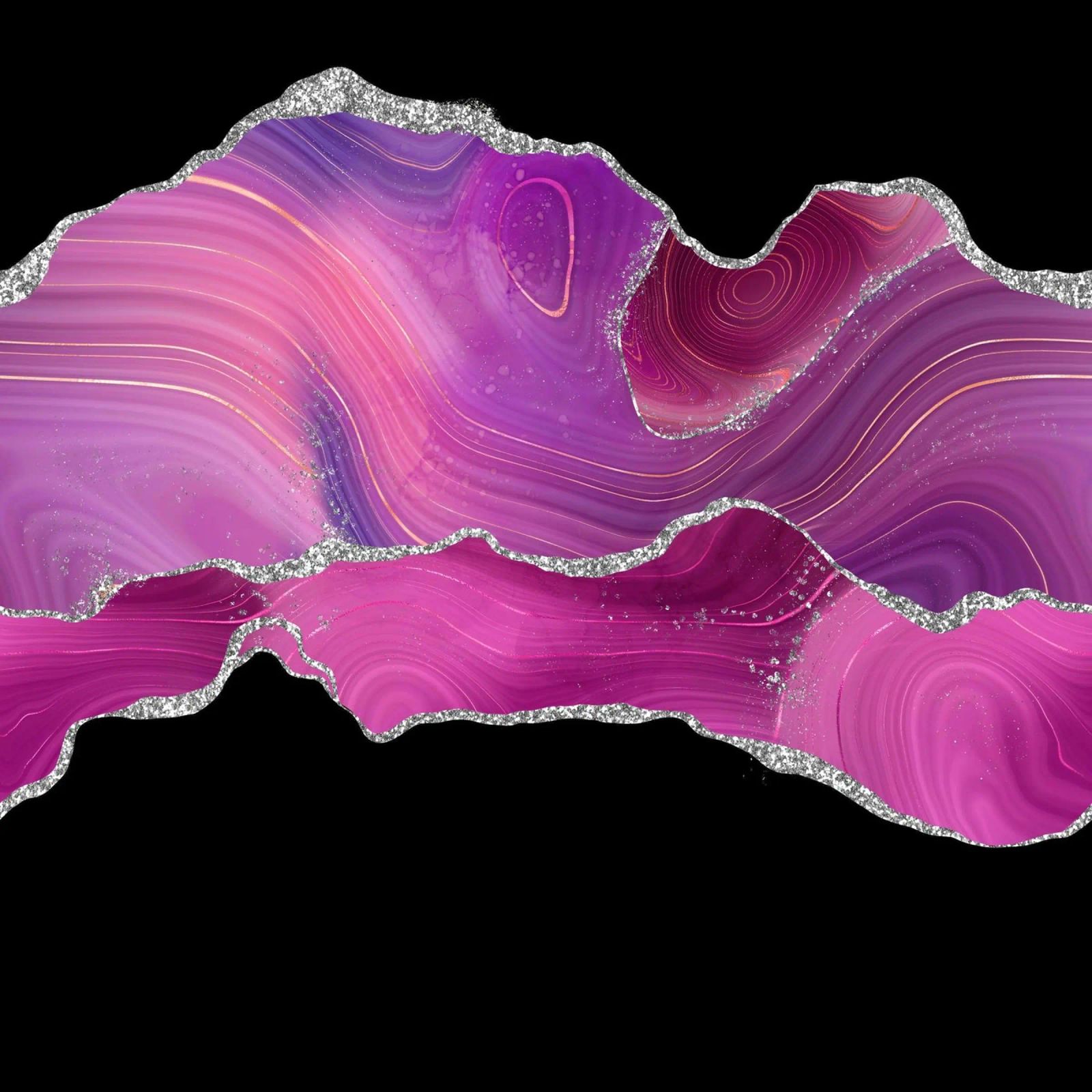 Agata Magenta e Argento Texture 04 alluminio dibond da Gemstone Textures