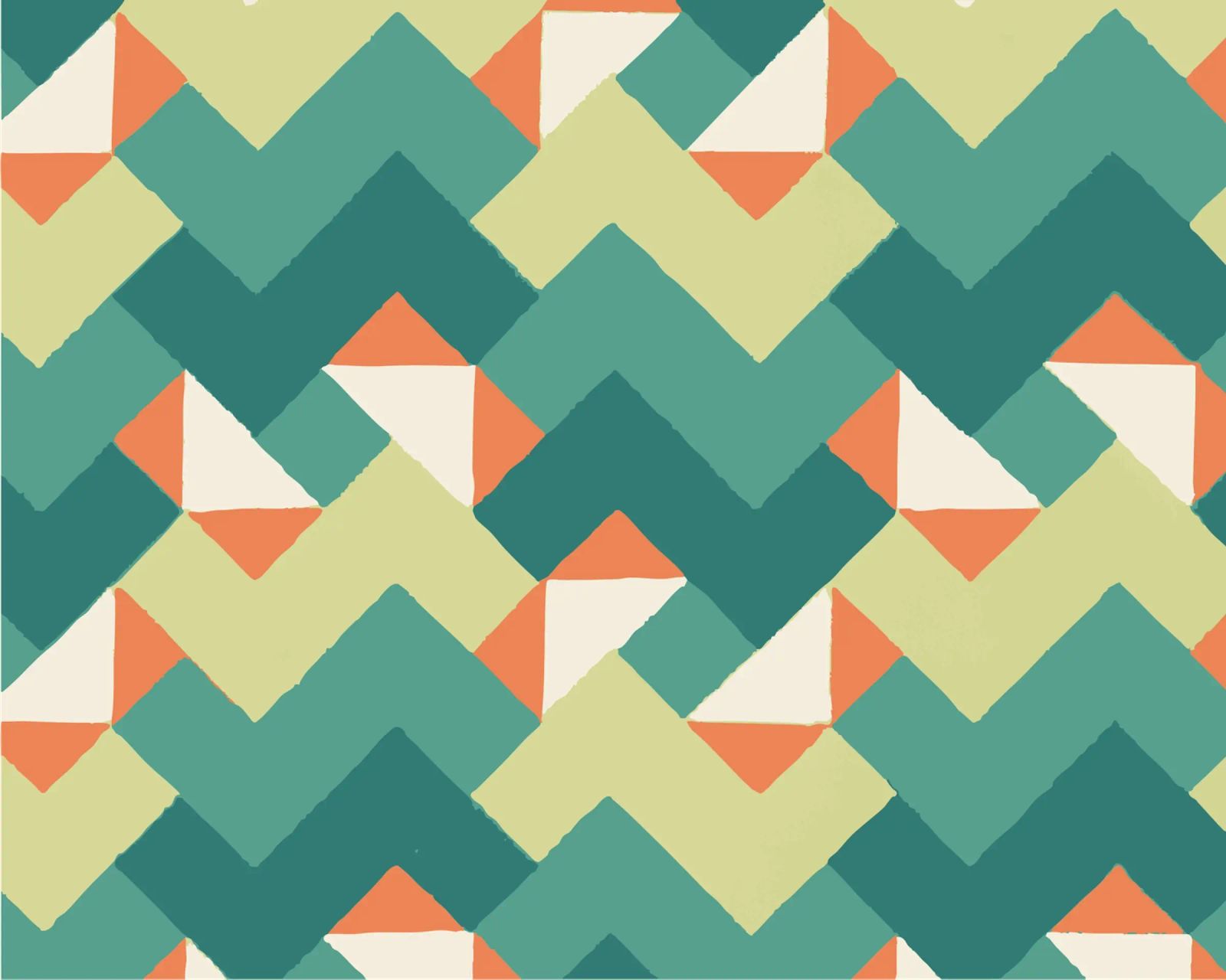 Abstract geometric pattern - Colourful retro design Print canvas by luciette plastique