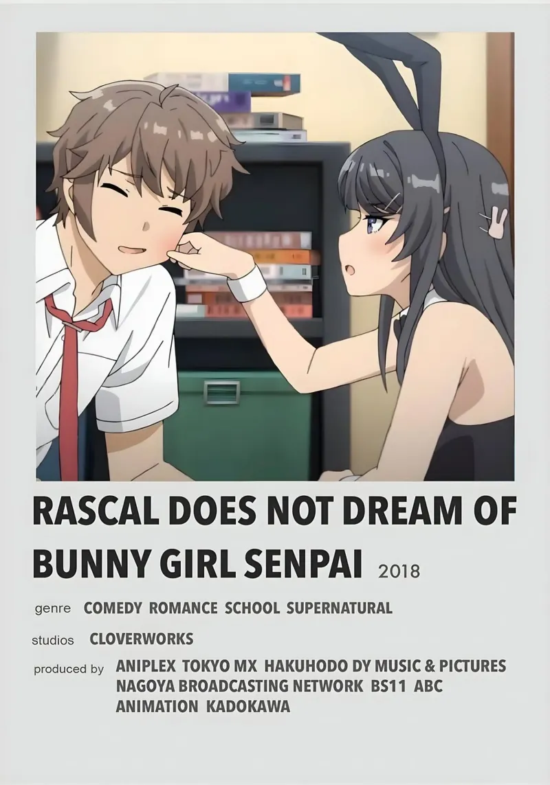 RASCAL DOES NOT DREAM OF BUNNY GIRL SENPAI 2018 poster con telaio in alluminio da Totoya