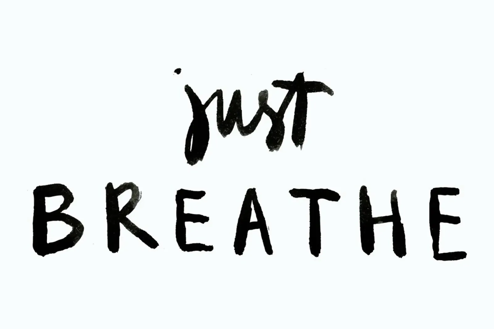 Just Breathe poster con telaio in alluminio da Dead Language