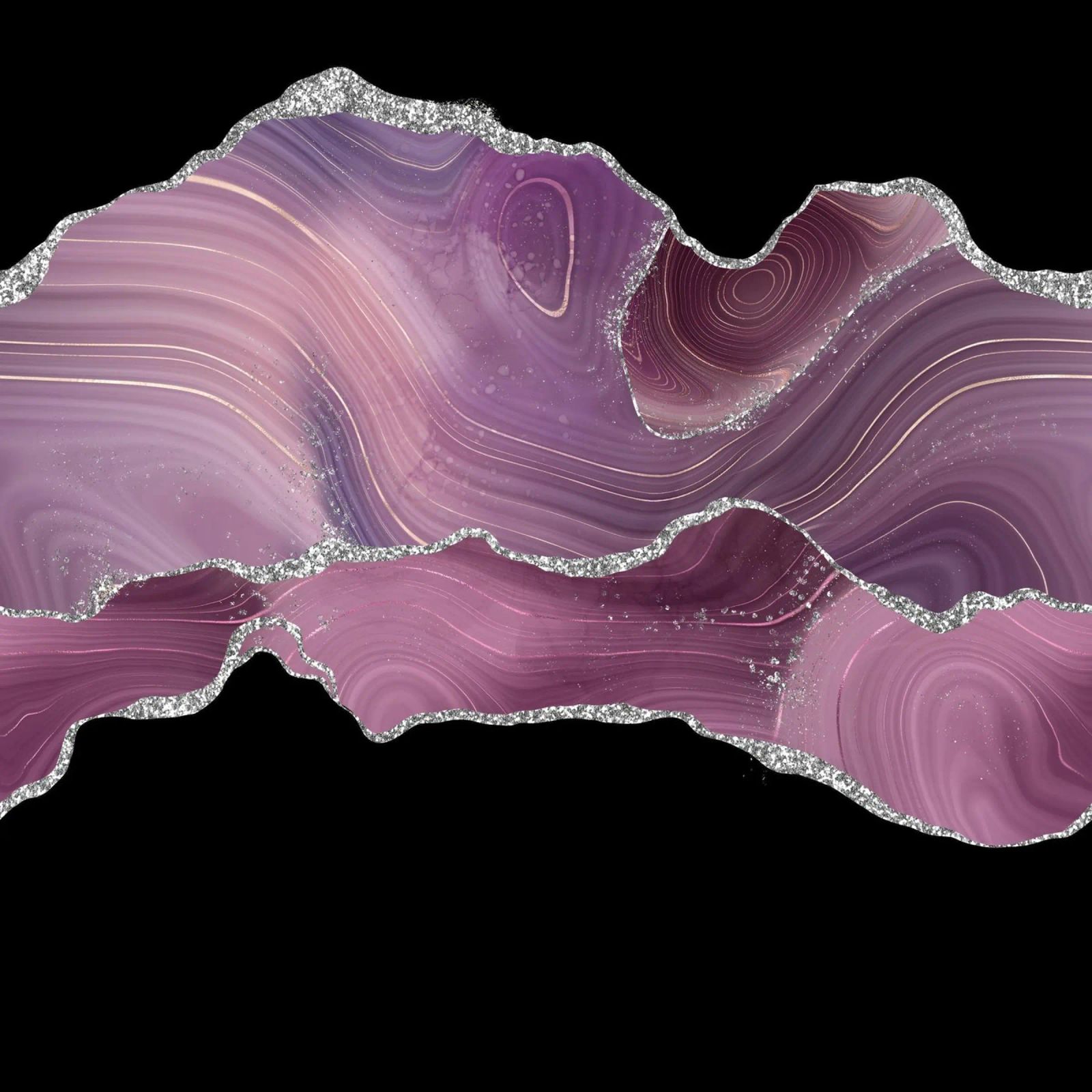 Texture agata malva e argento 04 alluminio dibond da Gemstone Textures