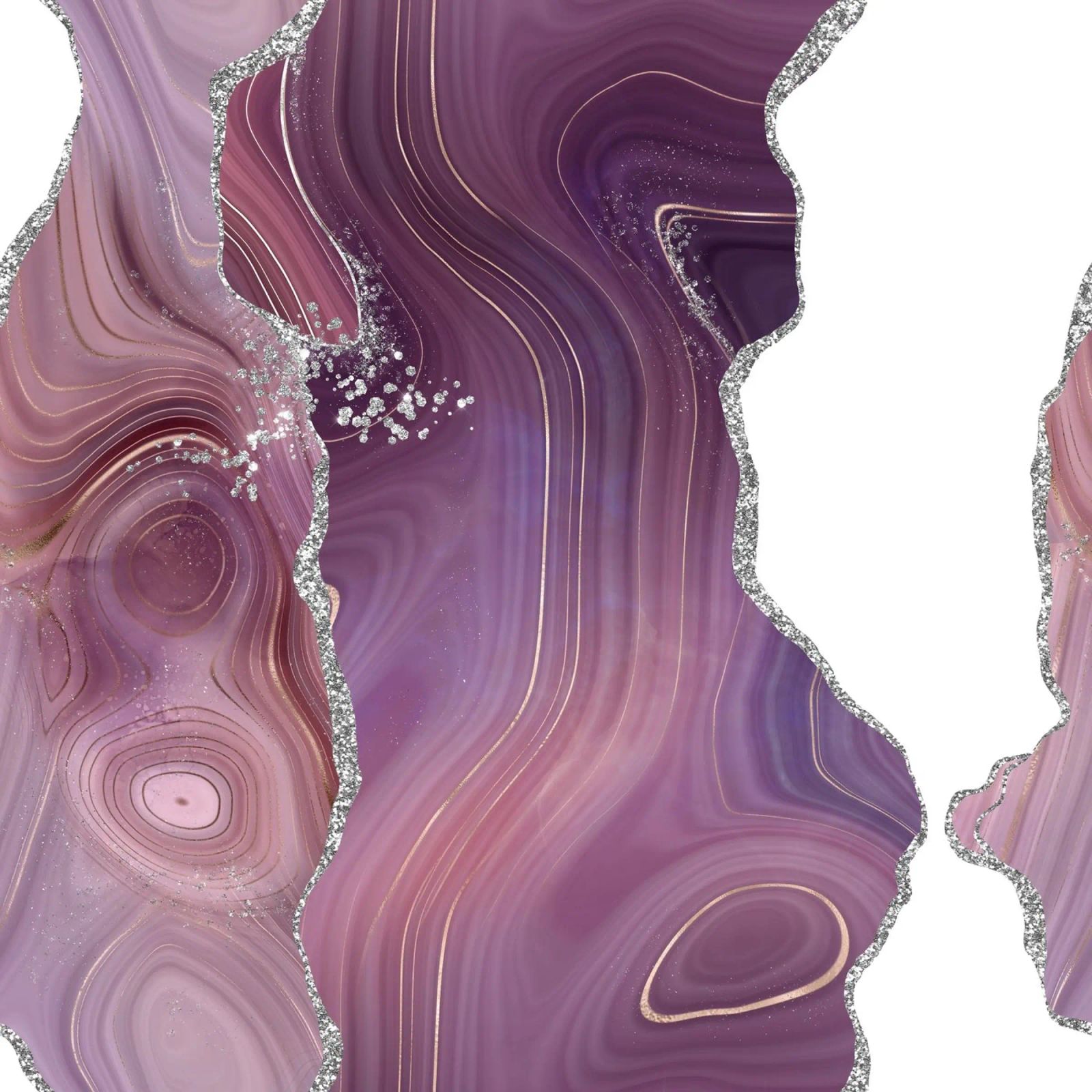 Agata malva e argento Texture 05 alluminio dibond da Gemstone Textures