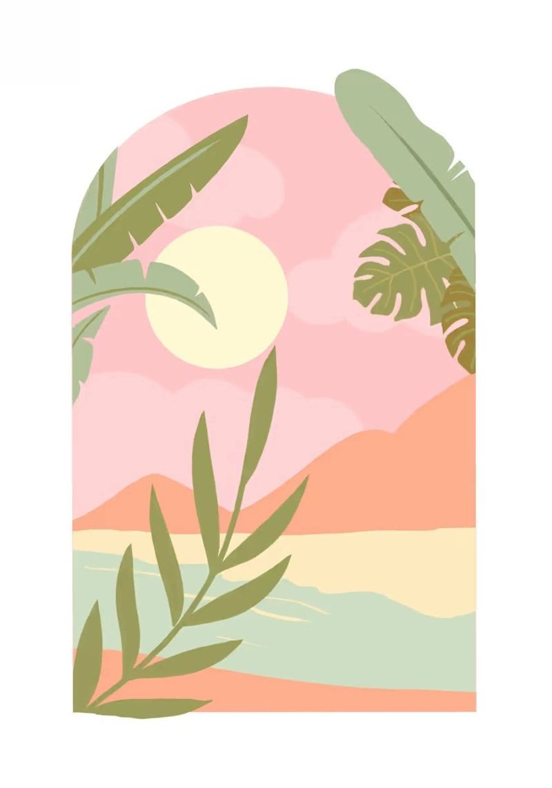 mountains poster by Abstract Botanical Art