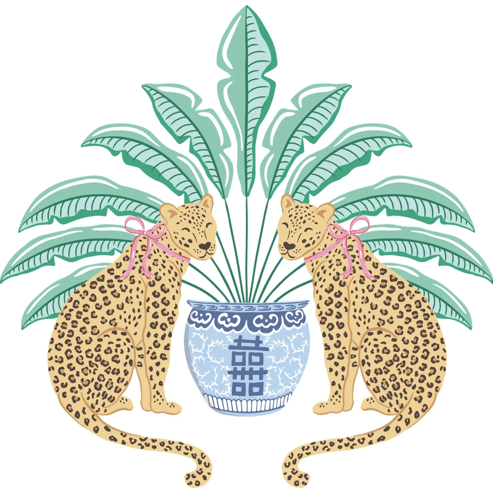 Leopards and ginger jar carta hahnemühle da Vivdesign