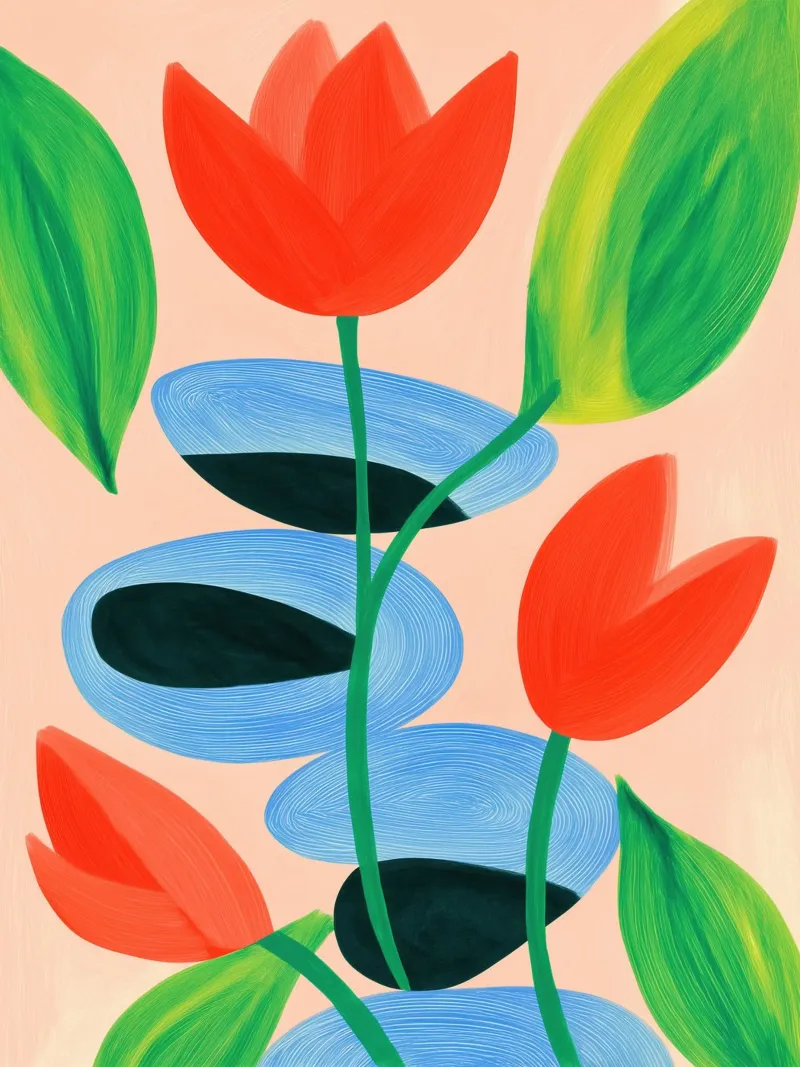 Tobi-ishi (飛石) | Pietre di gradini nel giardino zen giapponese poster con telaio in plastica da Autofocus