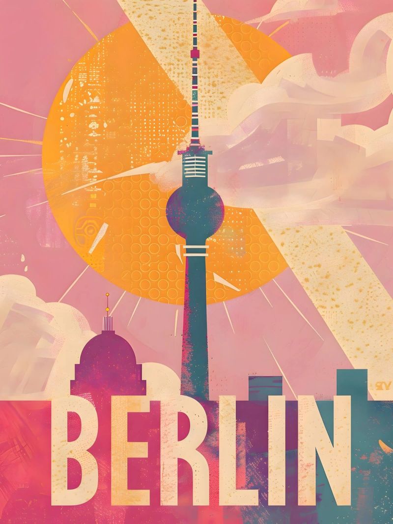 Berlin Vintage Art poster by Vintage Travel Art