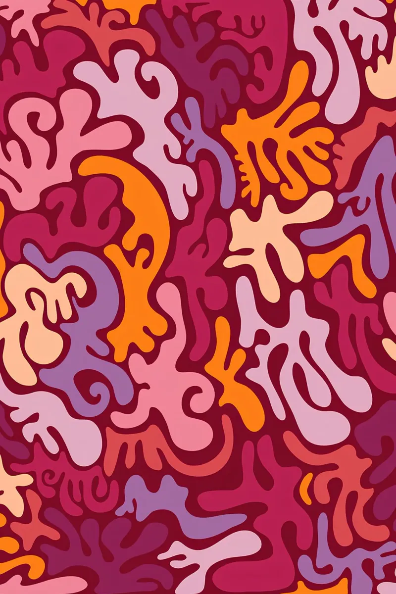 Groovy Lava Lamp Psychedelic Fluid Retro Pattern Kunstdruck Hahnemühle von NorwesClub