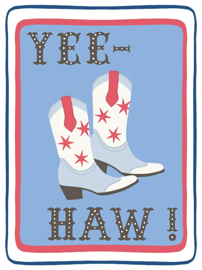 Yee-Haw cowgirl boots Alu-Dibond von Vivdesign