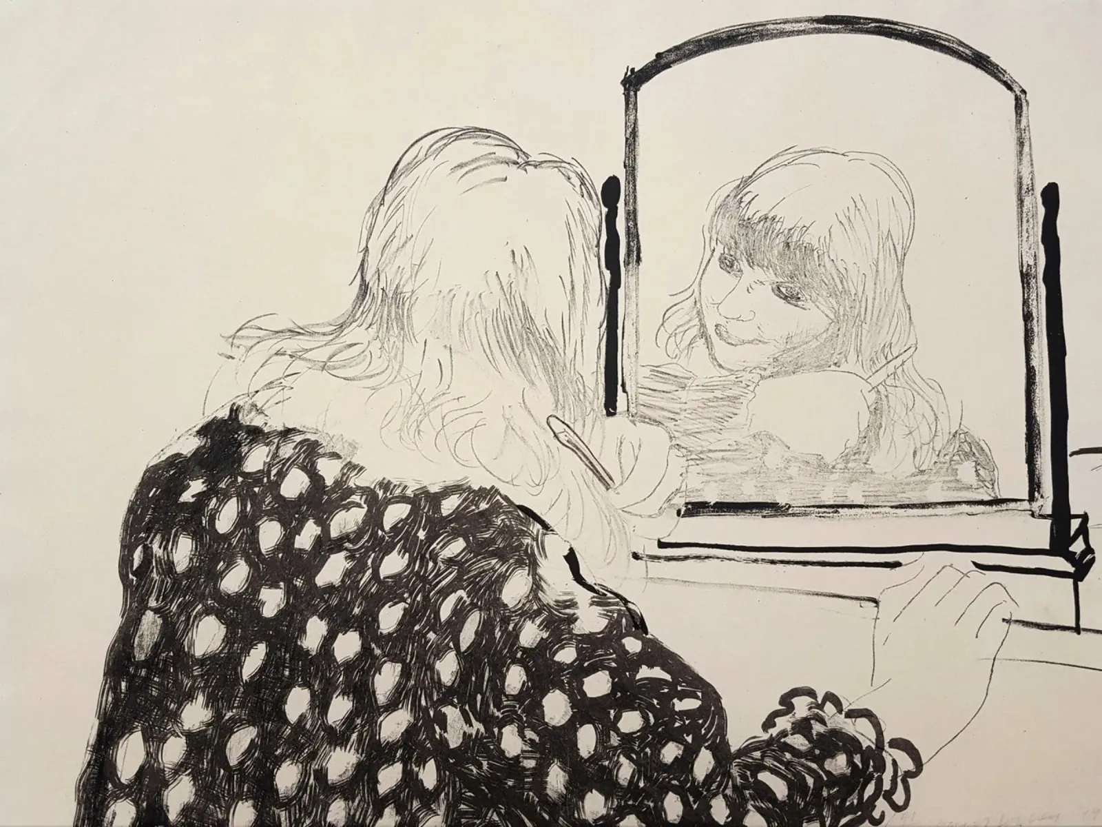 Ann kämmt ihr Haar 1979 Hahnemühle von khanrosie
