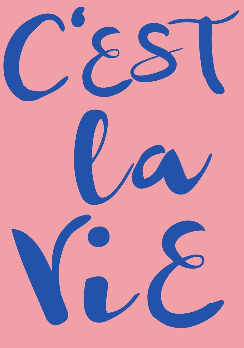 "C'est La Vie" Retro Psychedelic Abstract Pop Art Print canvas by NorwesClub